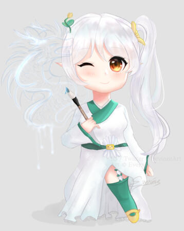 Meeka (my OC) chibi (Dec. 2020)