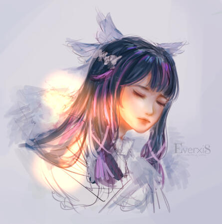 Columbina fanart doodle from Genshin (July 2022)