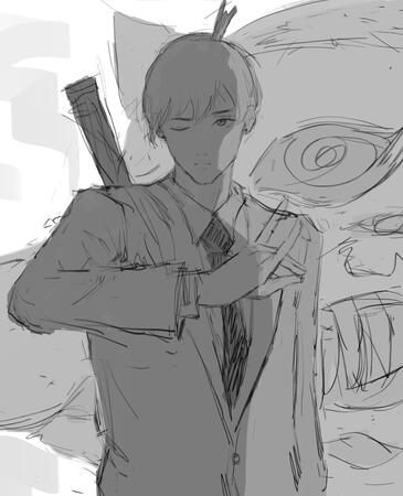 "Kon!" (Aki fanart - Aug. 2023)