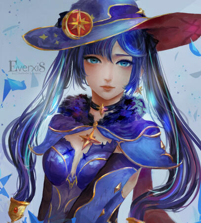 Mona fanart from Genshin Impact (July 2021)