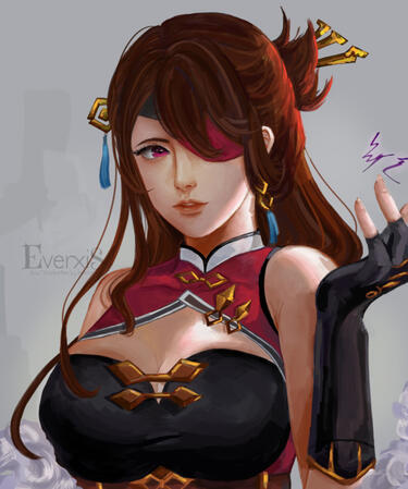 Beidou fanart from Genshin Impact (Feb. 2021)