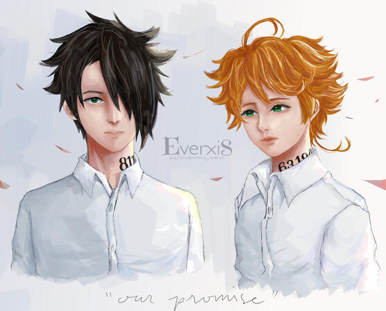 Emma & Ray fanart from TPN (Jan. 2021)